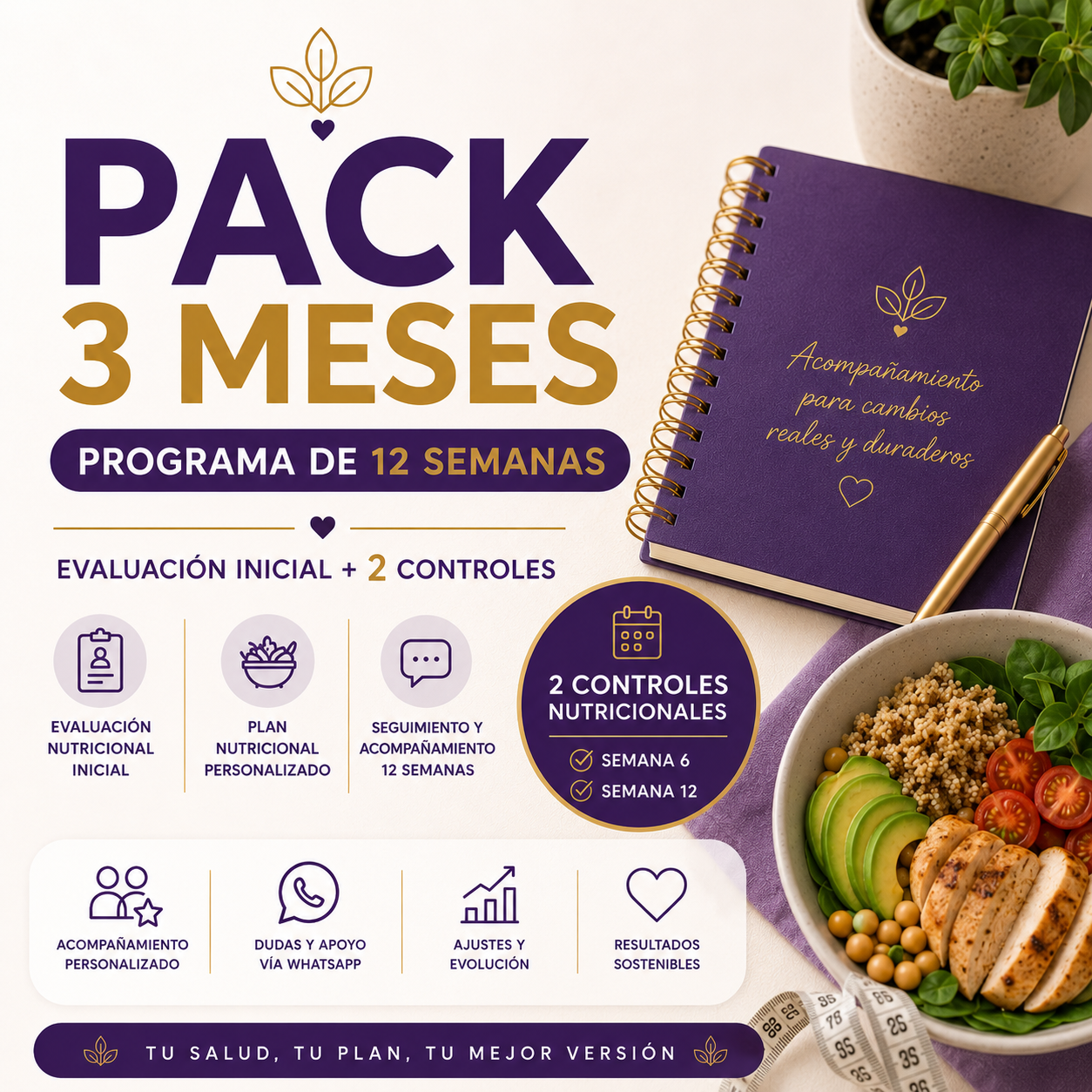 Pack 3 meses (Programa 12 semanas)